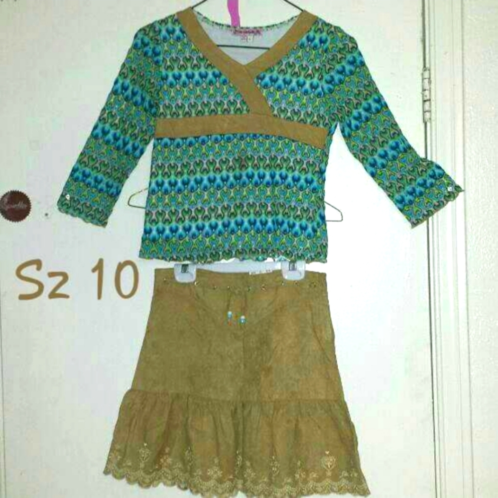 Girls 2pc Set Sz L & (10) JLO skirt NWT